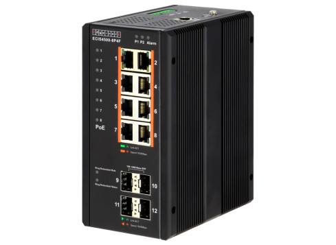 Edgecore ECIS4500-8P4F INDUSTRIAL POE+ GIGABIT ETHERNET SWITCHES