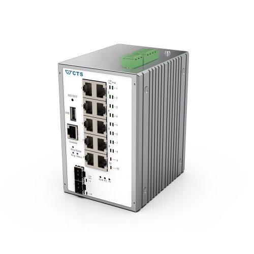 CTS IPS-3110-PB 8-Port Managed Industrial PoE+ Switch with 2-Port Combo
