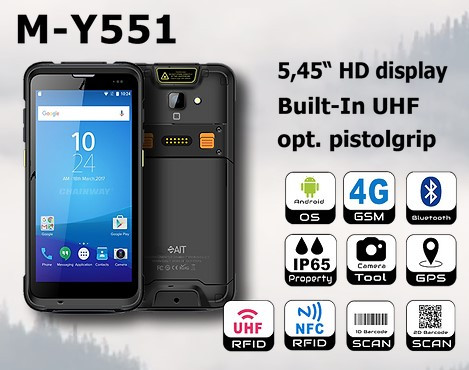 Ipari PDA, mobil, szkenner, UHF - M-Y551
