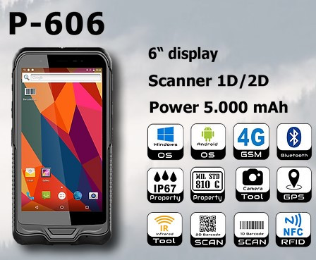 Ipari PDA, mobil, szkenner - P606